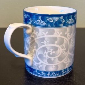 SEOKCHON LOKO Sweet Porcelain Cup / Mug ~ Blue & Gray. Water Aesthetic ~ Korea